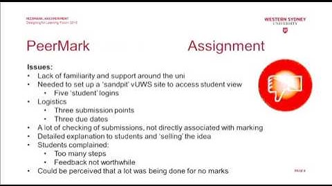 PeerMark - Designing for Learning Forum - April 2016