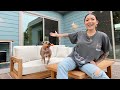Putting together outdoor furniture and home decor art projects! | At Home Vlog 13