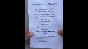 BEGAE-182 Exam Question Paper June 2024 In English 😳 #ignou #assignment #ignou_university