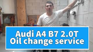 Audi A4 B7 Oil change service, What's that noise?