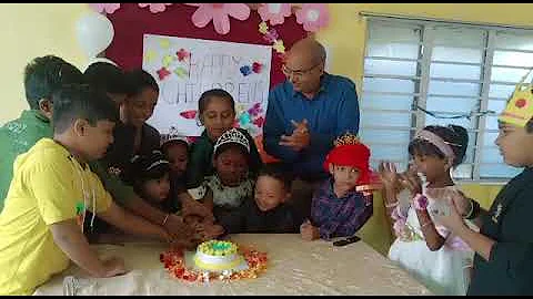 Happy children's day cake cutting event 😊