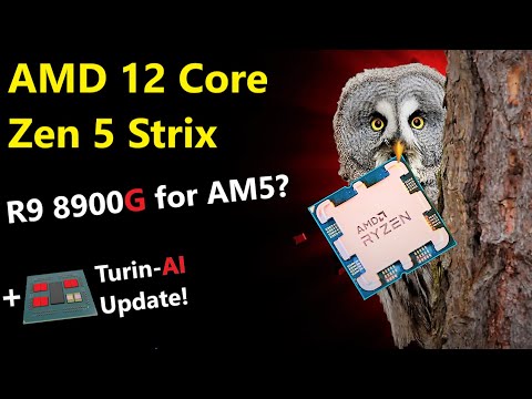 AMD 12C Zen 5 Strix on AM5: R9 8900G instead of 8900? (+ Turin-AI Update)