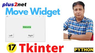 Move widget in left and right direction on click of buttons by using place layout in Tkinter