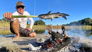The Oldest Form of Survival on Earth! (Catfish Catch & Cook )