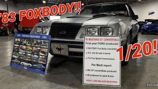 ONLY 20 MADE 1983 Ford Mustang GT Foxbody  Collectible Motorcar of Atlanta