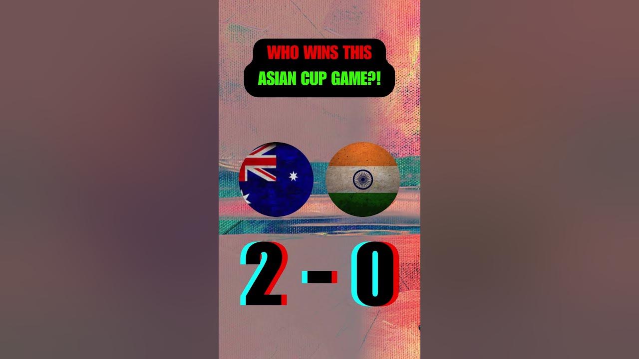 Australia vs. India (AFC Asian Cup) AI Prediction YouTube