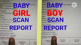 baby boy and baby girl scan reports// comparison between baby boy and baby girl scan report