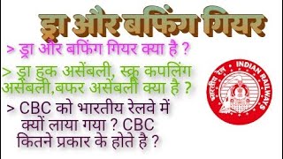 Draw and Buffing gear in Indian Railway |Buffer, Draw hook, Screw coupling, CBC |Types of coupling