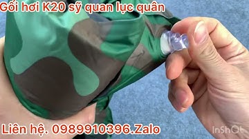 Gối hơi K20 sỹ quan lục quân chuẩn xịn hàng cấp phát. Tiện lợi, gọn gàng, bền, đẹp .