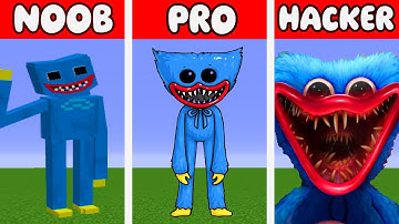 NOOB VS PRO VS HACKER Huggy Wuggy Minecraft Pixel Art