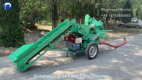 how to install 5TY-80D corn maize thresher machine
