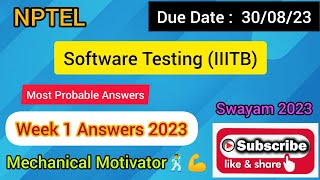 Software Testing (IIITB) | Week 4 Quiz | Assignment 4 Solution | NPTEL | SWAYAM 2023 Wealth