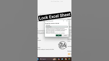 How to Protect Excel Sheet with Password ll Lock Excel Sheet ll Bivash Academy