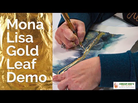 Trying Gold Leaf for the first time on a Watercolor Painting 