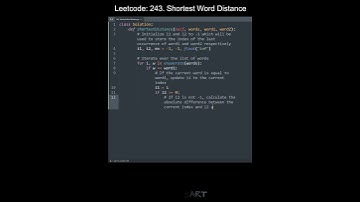 Leetcode 243. Shortest Word Distance in Python | Python Leetcode | Python Coding Tutorial | ASMR