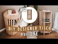 DIY Designer Beistelltisch für unter 30€ selber bauen - Regal aus Rundhölzern im Boho Look