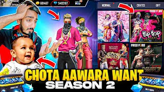 Chota Aawara Got 99 Level Season 2 HipHop Account 😱 || Free Fire