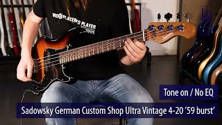 Sadowsky Custom Shop Ultra Vintage 4-20 Live Demo - Bassfreaksnet