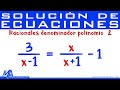 Ecuaciones Racionales con denominador polinomio | Ejemplo 2