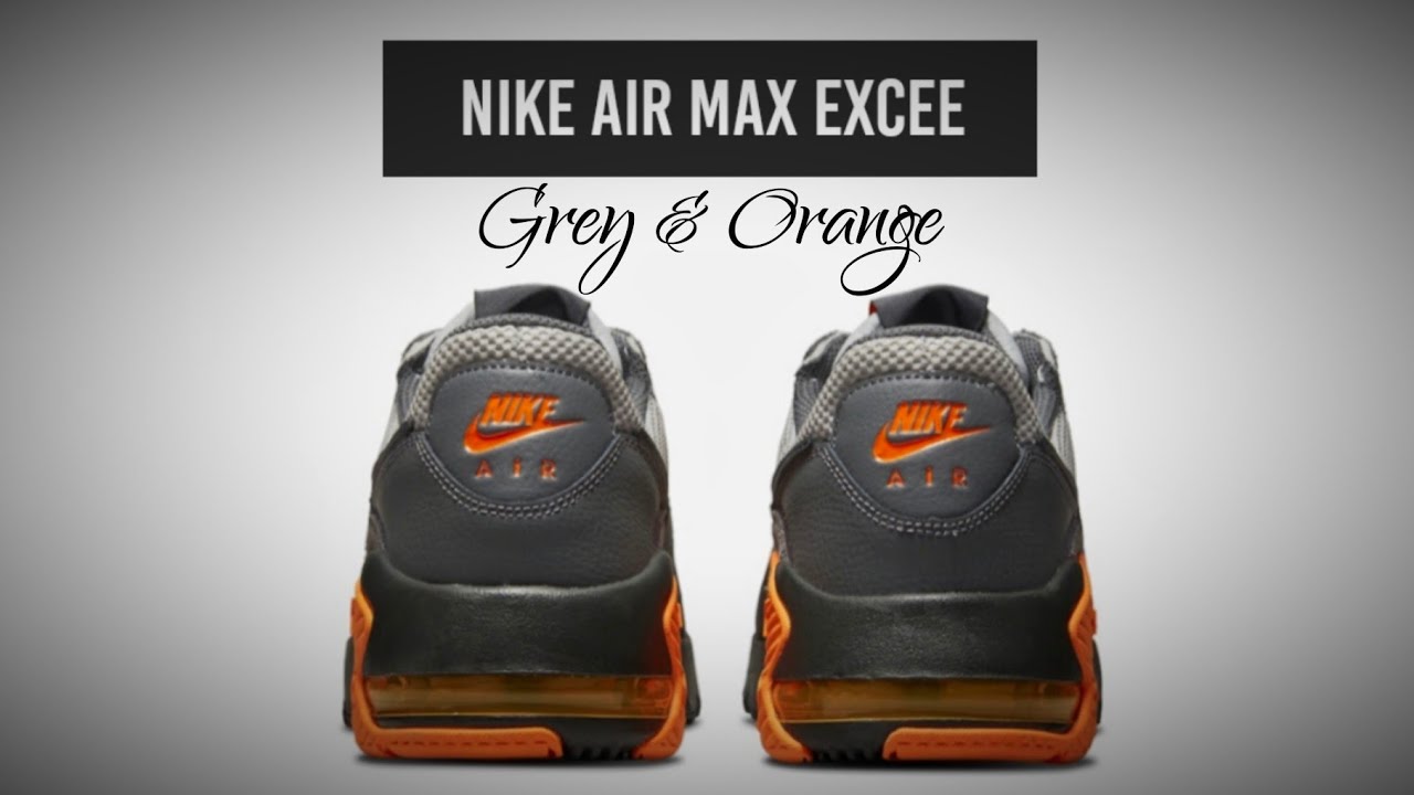 traición inferencia Jadeo GREY ORANGE 2021 Nike Air Max Excee DETAILED LOOK - YouTube
