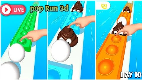Pop Run 3d Live 🔴 Madness Gameplay 💢 Made of World Record 99090 #shortfeed #poprun3d #live day 10