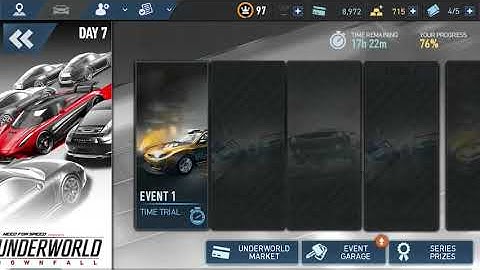 NFS No Limits Underworld Downfall Koenigsegg Regera Day 7 Event 1~event 3