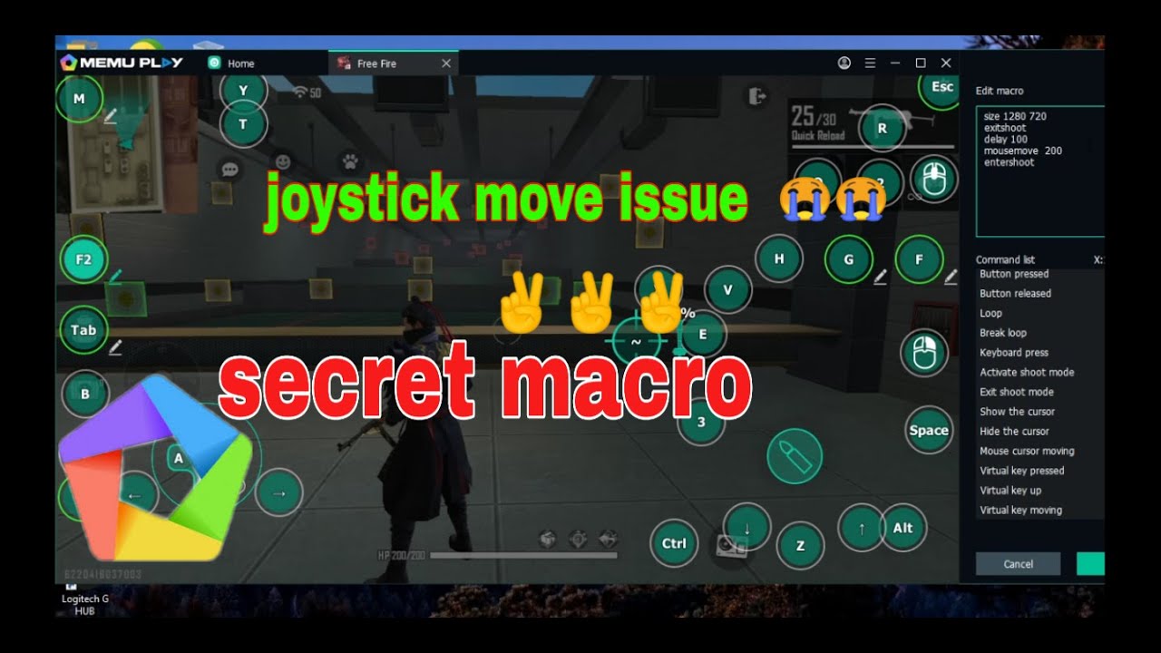 Free Fire Memu Emulator Setting Secret Macro Trick Joystick Movement Problem Fix Youtube