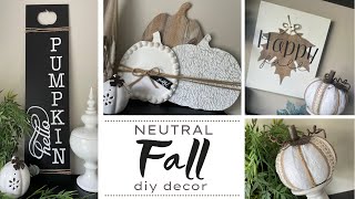 Neutral Fall DIY Decor | Pinterest Inspired Fall DIYs using Items from the DOLLAR STORE!!