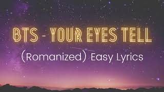 BTS   Your Eyes Tell Romanized Easy Lyrics