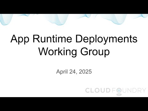 App Runtime Deployments