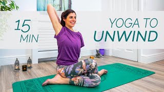 Yoga To Unwind - 15 Minute Relaxing Wind Down Practise - Sacred Lotus Yoga