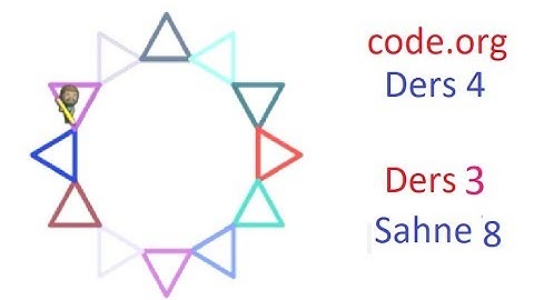 #17 Code.org Ders 4 (Level 4) . Ders 3 (Aktör) Sahne 8- -Code.org Çözümler- for döngüsü