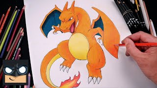 how to draw charizard pokemon draw color tutorial