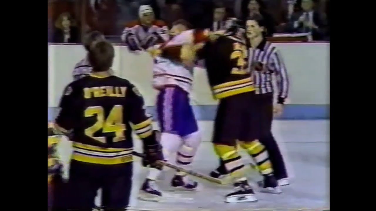 Bruins - Canadiens rough stuff 4/6/85