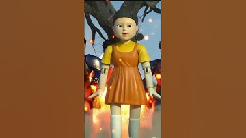 Squid Game Doll with Bodyguard #squidgame #squidgamchallenge #squidgamedoll #squidgame2 #ai