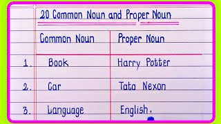 Common Noun and Proper Noun examples | 20 Common Noun and Proper Noun noun | common proper noun