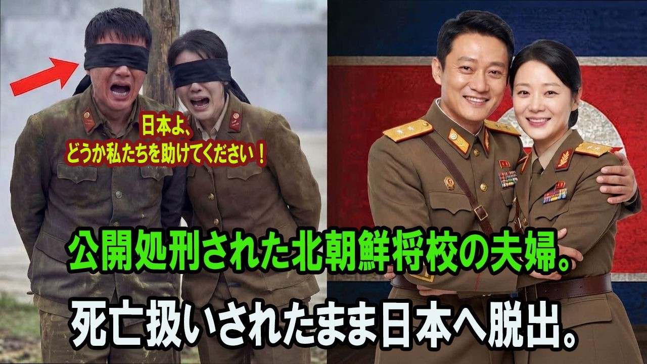 日本よ、どうか私たちを助けてください！ 公開処刑された北朝鮮将校の夫婦。死亡扱いされたまま日本へ脱出。