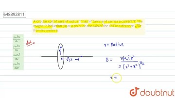 A circular coil of wire of radius \