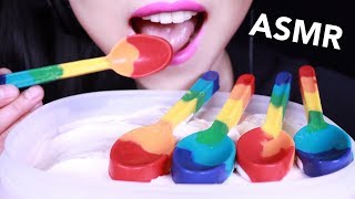 ASMR Rainbow Chocolate Spoons & Ice Cream |  アイスクリームを食べる音 | 베라 아이스크림 리얼사운드 먹방 | Abbey ASMR