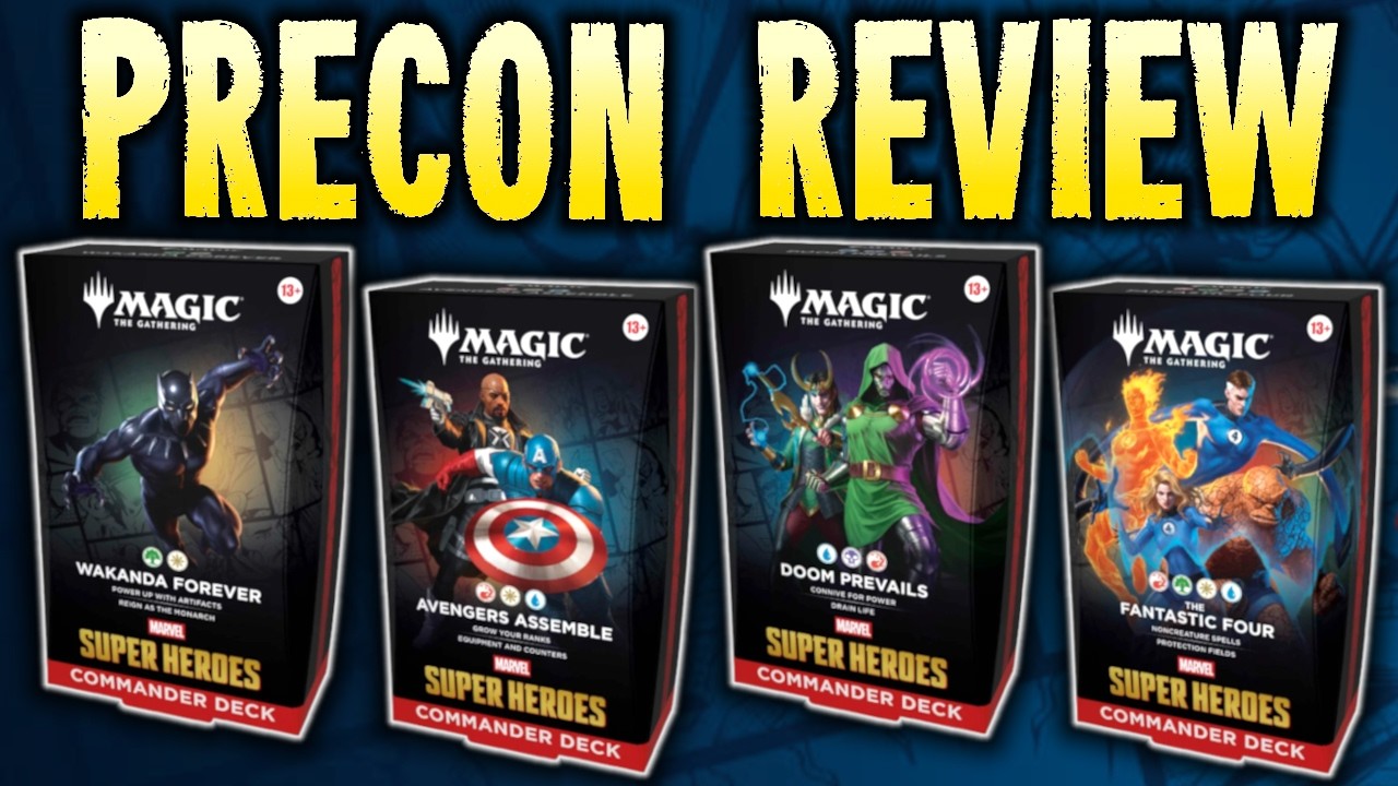 mtg marvel commander precons Magic: The Gathering | Super Heroes Collector's Edition Deck Bundle sided token cards Marvel Super Heroes Commander Precons: