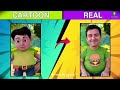 Shiva Cartoon Characters as Vampire and Real Life 🧛🦇
