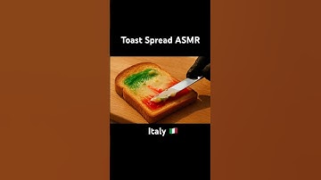 Country Flags on Toast 🇮🇹 | #asmr #satisfying #asmrsounds #relaxing #ai #relax #relaxationsounds