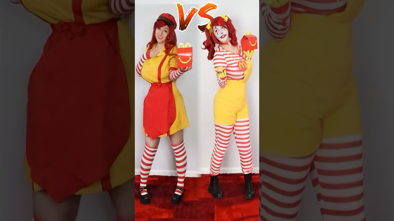 McDonald Cajera VS McDonald Girl 🍔 #cosplay