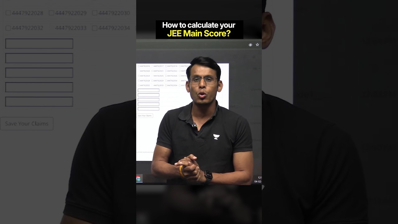 How to check your JEE Main Score | JEE MAIN score Calculator!🔥