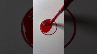 Painting A Red Circle! ✨😌 #Satisfyingart