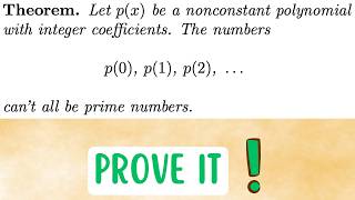 Euler's FAMOUS Theorem on Polynomials and Primes! | Number Theory Proof!