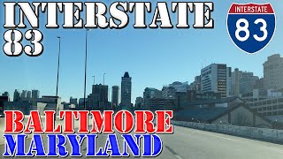 I-83 South - Downtown Baltimore - Maryland - 4K Highway Drive