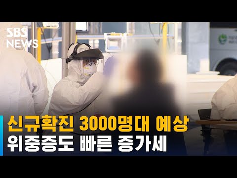 신규확진 3000명대 예상…위중증도 빠른 증가세 / SBS