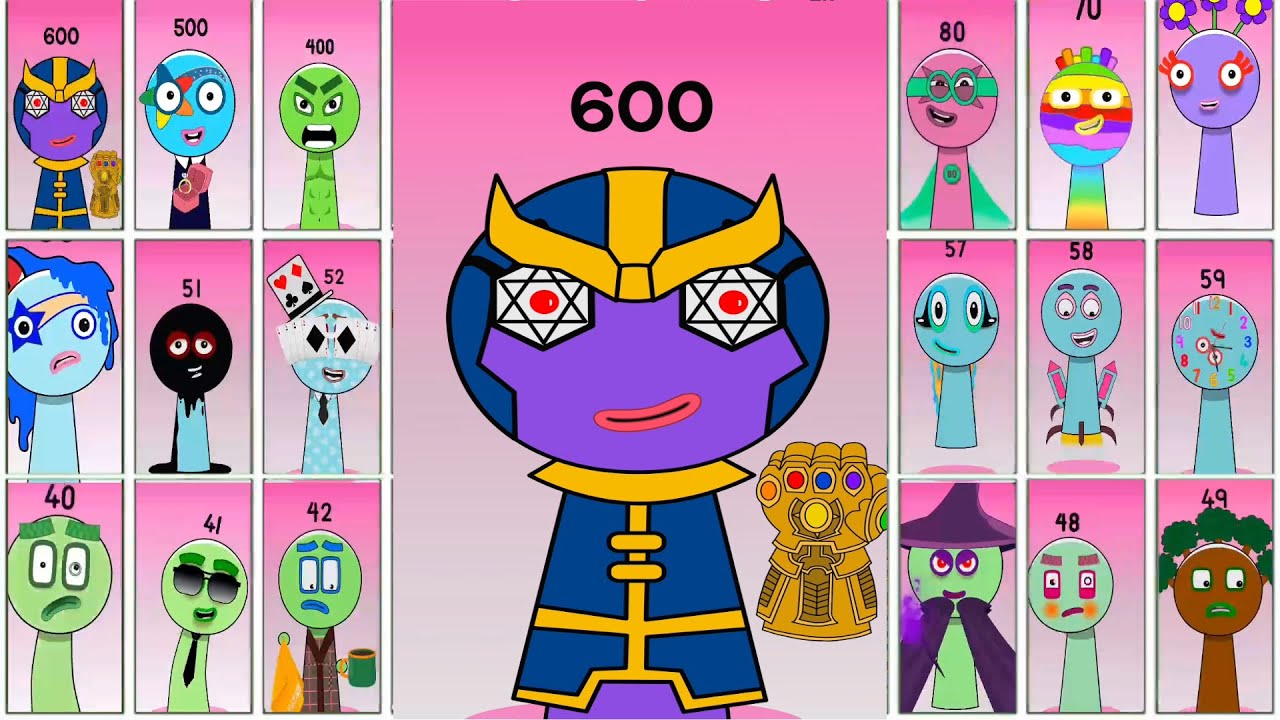Sprunki OC Numberblocks (40~600)– Full Evolution Showcase