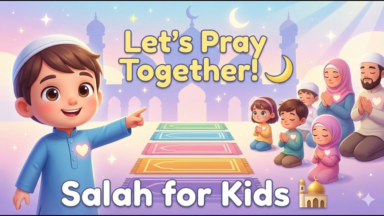 Salah Every Day 🌙 | 5 Daily Prayers for Kids | 🕌 Islamic Poem 